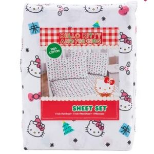 Hello Kitty and Friends Christmas Sheet Set, Full, NWT